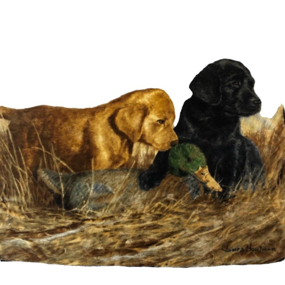 Pups & Decoy Plush blanket, 50 X 60